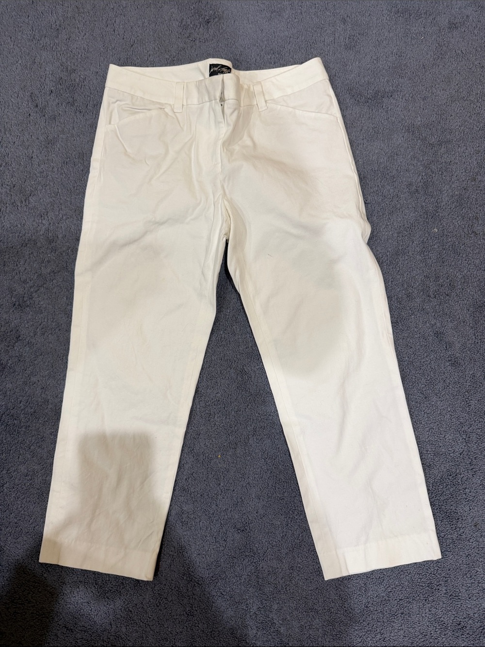 White ankle pants